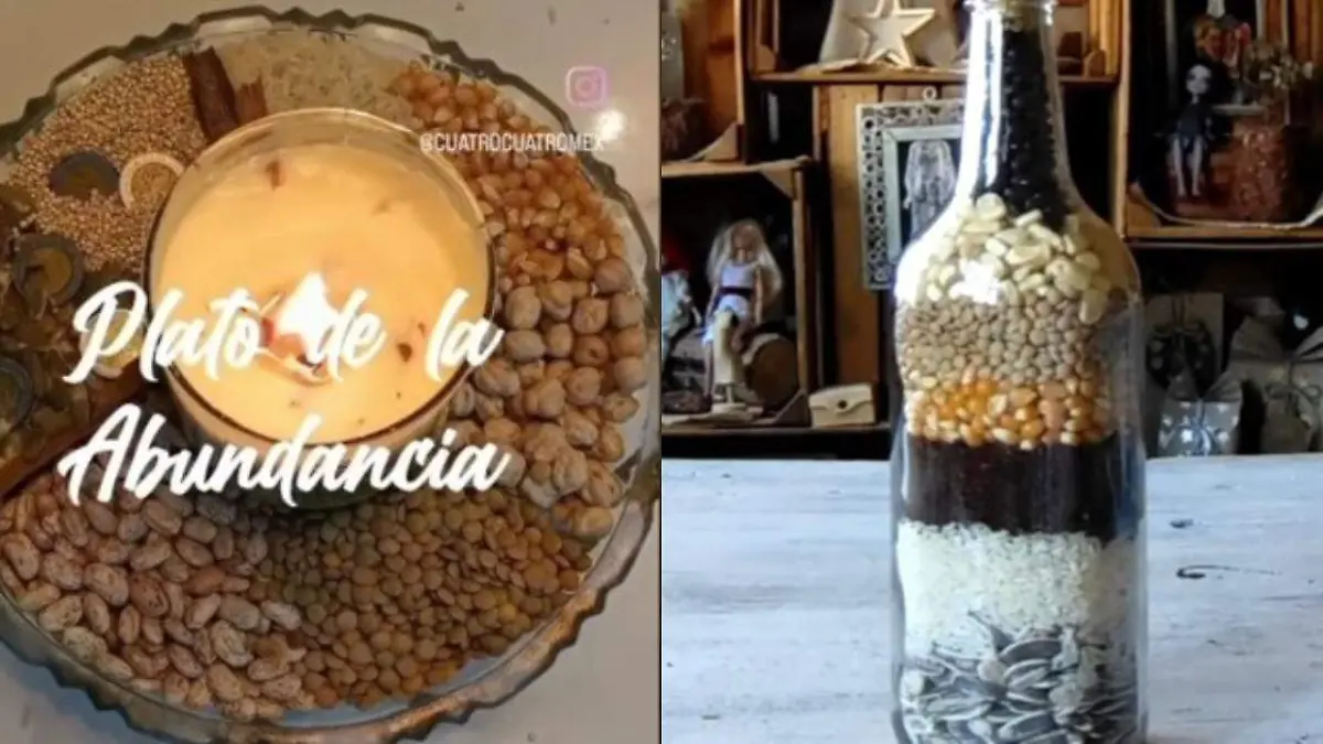 Así se prepara el plato o frasco de abundancia y prosperidad Año Nuevo